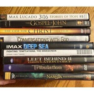 Lot Of 9 DVDs Inspirational Christen Gospel Religious Drama Movies DVDs